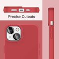 thumbnail image 7 of JETech [3 in 1] Silicone Case for iPhone 14 6.1-Inch, with 2-Pack Screen Protector and 2-Pack Camera Lens Protector, Full Coverage Tempered Glass Film, Shockproof Phone Cover (Red), 7 of 7