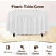 thumbnail image 3 of Nvzi 12-Pack Premium disposable Plastic Tablecloth 84in. Round Table Cover - White, 3 of 5