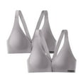 thumbnail image 1 of Womens Front Closure Bra Racerback Plus Size Unlined Underwire Full Coverage Bras, 1 of 3