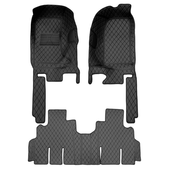 Leadwolf Car Floor Mats Fits for Jeep Wrangler JK (4door) 2007-2018 Automotive Floor Mats (with Pocket)and All Weather Protection Floor Liners Black