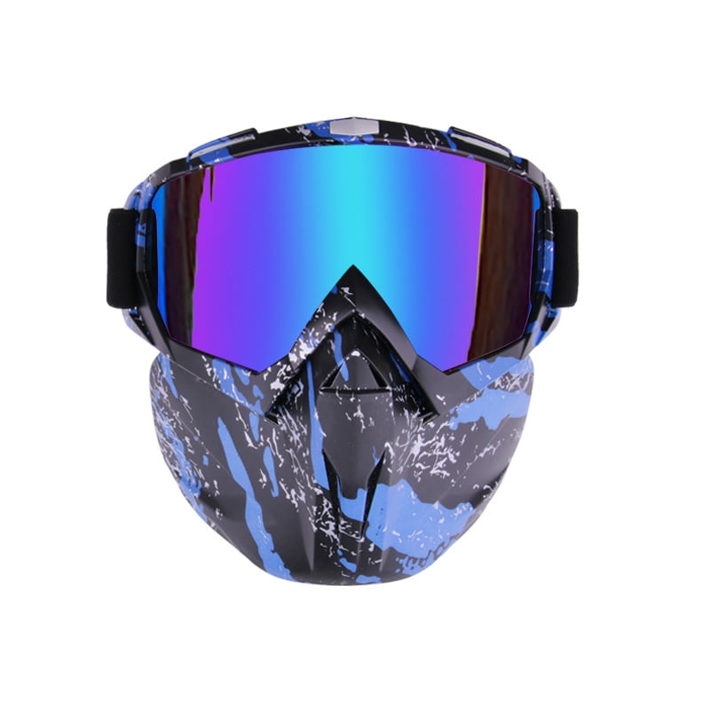 Details about   UV400 & Anti-Fog Ski/ Motorcycle/ Snowboard Goggles with Thermal Half Face Mask 