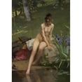 thumbnail image 2 of Paul Peel 18x24 Gold Ornate Framed and Double Matted Museum Art Print Titled - The Little Shepherdess (1892), 2 of 4