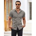 thumbnail image 3 of COOFANDY Men's Dress Shirts Slim Fit Wrinkle-Free Short Sleeve Casual Button Down Shirt, 3 of 6