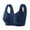 Blue#1, variant on Bras for Women Floral Printed Front Closure Button Down No Underwire Breathable Bralettes Comfy Full Coverage Push Up Bra