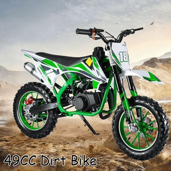 49cc Dirt Bike for Adults & Kids-Kids Dirt Bike 2-Stroke Gas Powered Off Road Motorcycle Mini Bikes with Speeds up to 25 MPH for Uphill and Off-Road Conditions Pull Start