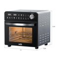 thumbnail image 4 of MOI Horno tostador freidora de aire - Pantalla digital 1500 W Airfryer Encimera de horno de convección, temperatura y controles ajustables, combo de freidora de aire tostadora de acero inoxidable para, 4 of 4
