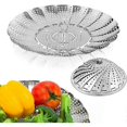 thumbnail image 3 of Collapsible Stainless Steel Steamer, for Vegetarian and Seafood Cooking, 3 of 5