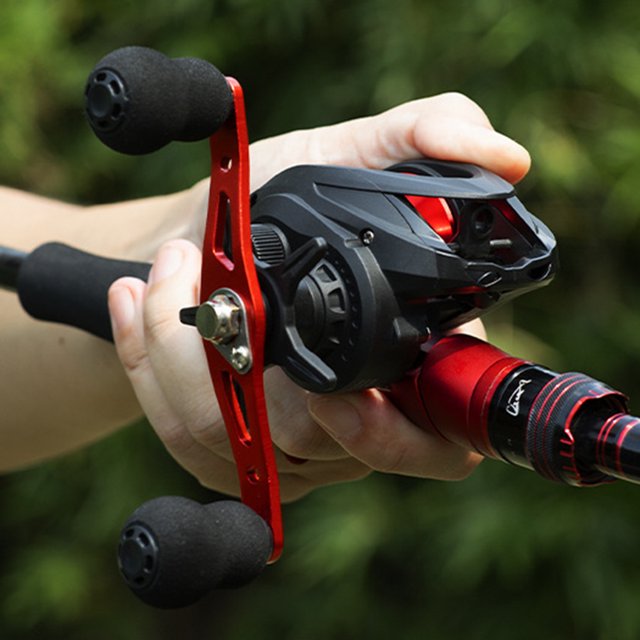 Carrete de pesca Baitcasting de perfil bajo 8 kg Drag 6.3 / 1 Carretes de pesca con freno magnético Tmvgtek Para estrenar