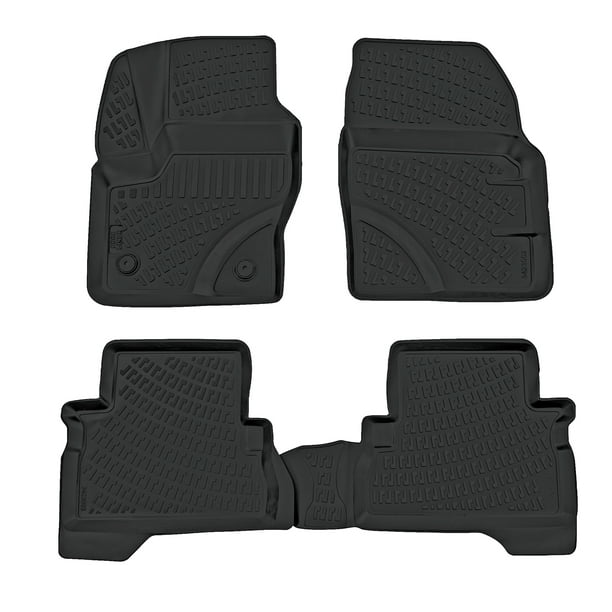Crocliner Front and Rear All Weather Custom Fit Floor Mats for Ford