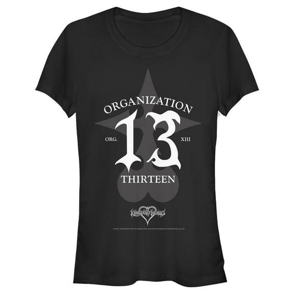 Junior's Kingdom Hearts 1 Evil Organization XIII Graphic Tee Black Medium