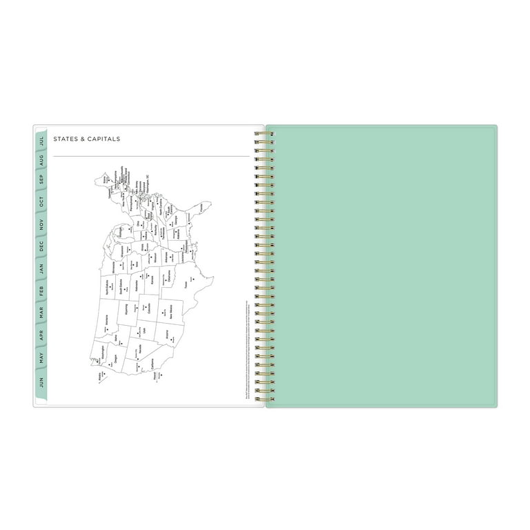 Planning Pad, 8.5 x 11, Horizontal Weekly Planner, Teal Floral