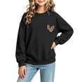 thumbnail image 2 of Edvintorg Sweatshirt for Girls Cute Printed Crew Neck Loose Pullover Top Solid Color Long Sleeve Casual Sweatshirts Girls Clothing Size 1-13, 2 of 7