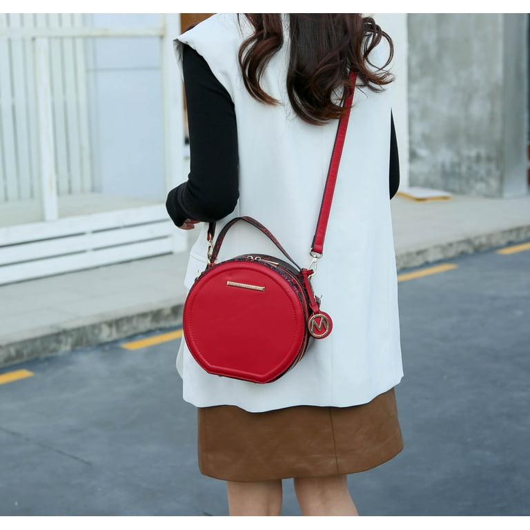 MKF Collection Mallory Women's Circle Crossbody Bag, Vegan Leather