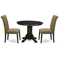 East West Furniture Dining Room Set Black, SHBR3-BLK-17