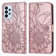 thumbnail image 1 of Funda tipo cartera con girasoles grabados para Samsung A32 4g, multifuncional, elegante y con protección total., 1 of 5