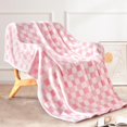 thumbnail image 4 of Fleece Throw Blankets, Gradient Pink Buffalo Plaid Throw Blanket for Couch Sofa Bed, Soft Warm Fuzzy Cozy Plush Checkered Blanket, Lightweight Farmhouse Decor 50" x 60" (Light Deep pink plaid), 4 of 6