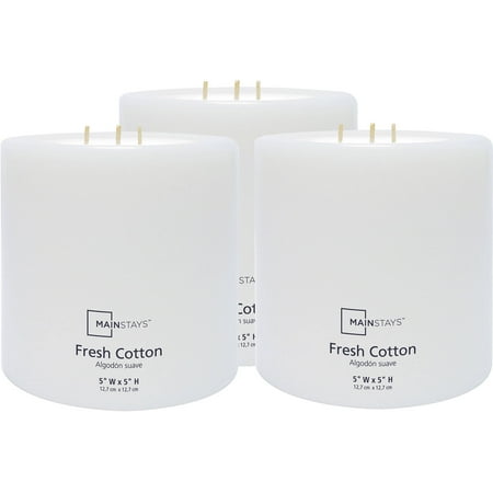 Mainstays 5"x5" Pillar Fresh Cotton Cand