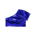 thumbnail image 3 of Haitryli Kids Girls Hip Hop Dance Tops One Shoulder Crop Tank Girls Shiny Metallic T Shirt Rave Tee Blue 15-16, 3 of 7