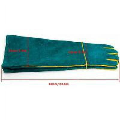 Anti-Bite Handling Gloves for Animals, Leather Safety Work Gloves for Bathing, Grooming, Handling Dogs, Cats, Birds, Snakes, Lizards, Reptiles - Protective Gloves