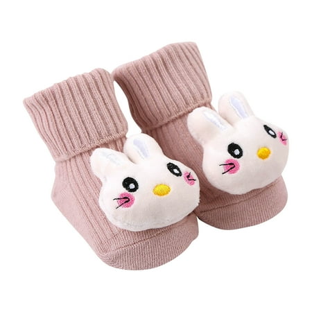 

QWZian Infant Socks Knitted Cartoon Pattern Cute Boy Girl Toddler Socks Middle Tube Socks Newborn Sizes 3-5 Years