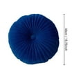 thumbnail image 3 of Round Velvet Throw Pillow, Soft Decorative Cushion for Sofa, Couch, Bedroom, Living Room, Plush Modern Home Decor, 16 Inch, 3 of 7