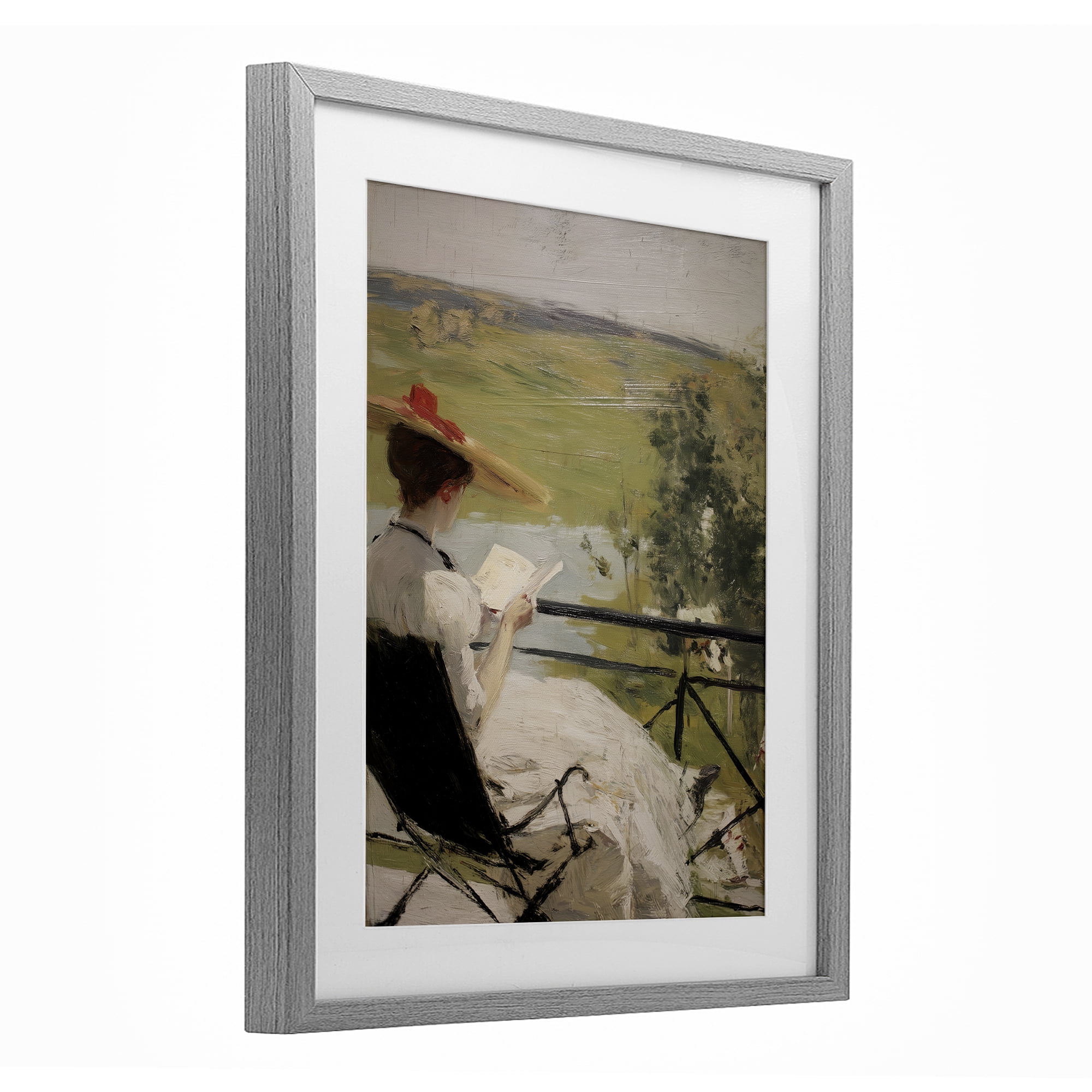 Stupell Industries In The Comfort Of Pages Gray Framed Print Under Glass, design by Svetlana Aleynikova