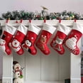 thumbnail image 1 of Nueva decoración colgante personalizada para chimenea, muñeco de nieve, Papá Noel, bolsa de dulces de Navidad roja, medias navideñas, 1 of 3