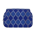 thumbnail image 2 of Disketp Blue Gold Grid Lantern Shapes Estuche de Lápices de Doble Capa con Tapa Abatible y Cremallera, Organizador Escolar para Adolescentes y Adultos, 2 of 7