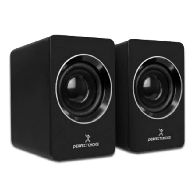 Bocinas Stereo Perfect Choice 2.0, con control de volumen. Color Perfect Choice PC-112914