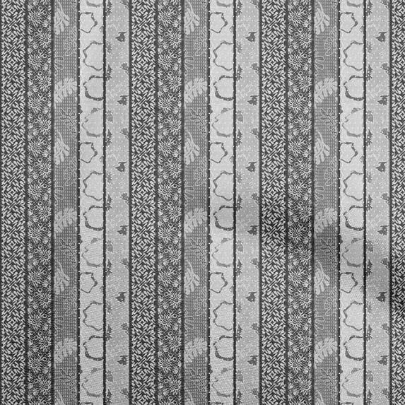 oneOone Cotton Cambric Gray Fabric Asian Dabu Print Fabric For Sewing Printed Craft Fabric By The Yard 56 Inch Wide