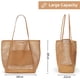 thumbnail image 5 of Bolsa de playa de malla grande con bolsillo interior con cremallera, bolso de hombro, bolso de playa para mujer, bolso plegable, bolso de compras, bolso de playa para viajes de compras, 5 of 5