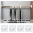 thumbnail image 3 of Support de Tringle à Rideau, 2 Pcs/4 Pcs Support de Tringle de Placard en Forme de U, Support de Tringle de Douche en Plastique Sans Perçage, Crochet Adhésif en Plastique Supports de Rail de Garde-Robe, DIY pour Salle de Bain à Domicile (Taille : 4 Pcs), 3 of 5