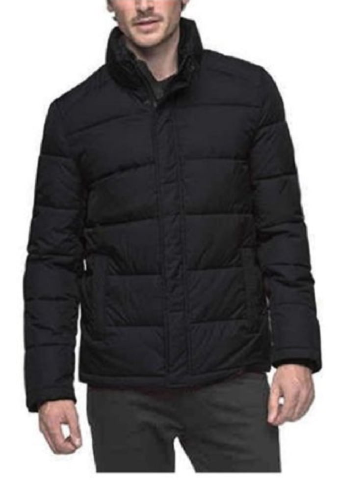 Andrew Marc Men's Full Zip Puffer Quilted Jacket - Black (Medium ...