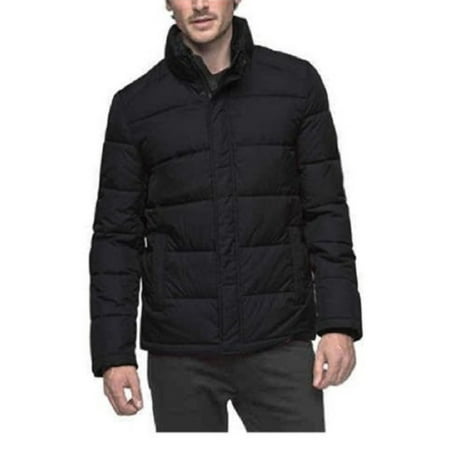 Andrew Marc Men's Full Zip Puffer Quilted Jacket - Black