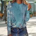 thumbnail image 2 of MEICHEN Spring Shirts for Women Long Sleeve Crewneck Going Out Pullover Tops Business Workout Shirts, 2 of 9