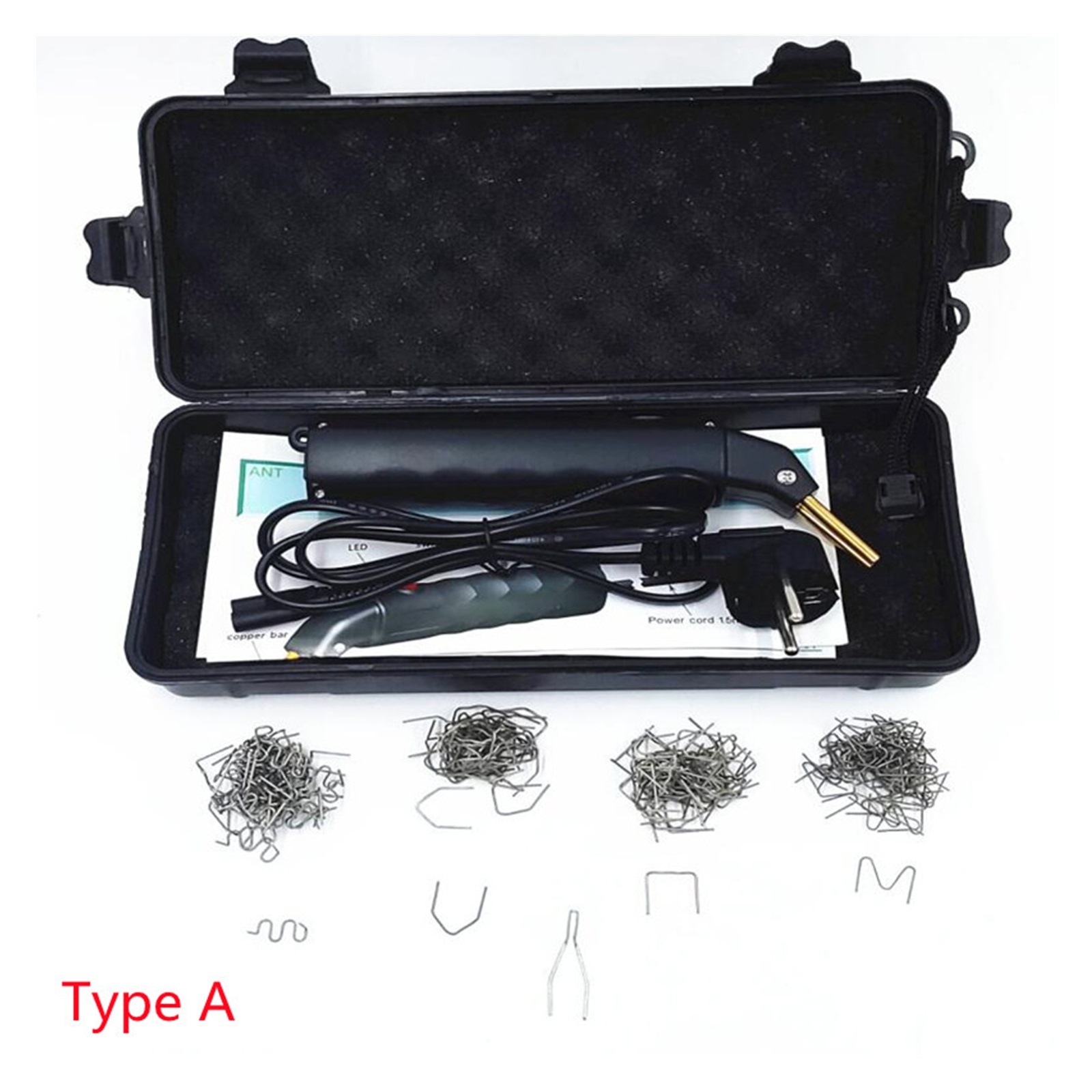Plastic Repair Gun Hot Plastic Stapler Repair Bumper Weld Gun Plastic Welder Hot Melt Welding Nail Repair Soldering Iron Staples
