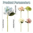 thumbnail image 3 of Faux Hydrangeas 1 Pc Fake Flowers Artificial Silk Hydrangea Flower With Stems Bouquets Arrangement for Home Table Centerpieces Wedding Birthday Party Decoration, 14.57 Inch, Green, 3 of 5