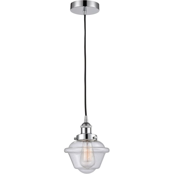 616-1PH-PC-G534 Innovations Lighting Oxford - 1 Light Mini Pendant In Traditional Style-8 Inches Tall and 7.5 Inches Wide-Polished Chrome Finish-Seedy