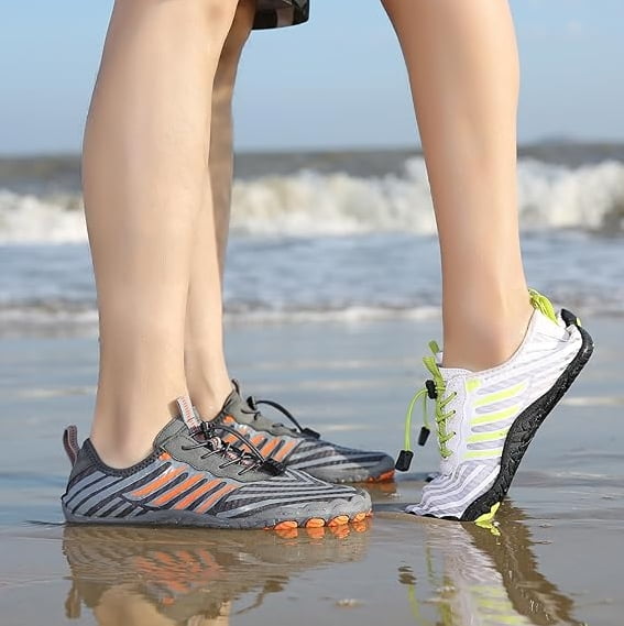 Grounded Barefoot Footwear for Women and Men, Non Slip Hikes Water Shoes , Hiking Bare Foot Unisex, Foot Shaped Sneakers Wide Toe Box