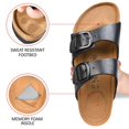thumbnail image 4 of Arete Arch Supportive Cork Footbed Slide Sandals for Womens, 4 of 8