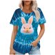 thumbnail image 2 of Xuyuer Happy Easter Family Matching Shirt Women Easter Sunday T-Shirt Cute Tie Dye Bunny Graphic Tee Holiday Short Sleeve Tops Funny Bunny T-Shirt Rabbit Graphic Tee Tops, 2 of 6