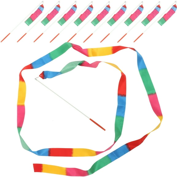 PAMINGONO 10Pcs Dance Streamers For Kids Multi Colored Cloth For Physical Training And Decoration