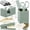 Sage, variant on Aesthetic Desk Accessories Set - A Complete Desktop Organizer Set For Women Enhances Any Office Decor - An Office Supplies Kit w Gold Finish incl. Pen Holder, Scissors, Stapler, Tape Dispenser & More