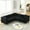 Black, variant on Sofa with Sturdy Metal and Plastic Feet / Fast-Delivered Sofa for Multiple Purposes