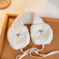 thumbnail image 4 of Joernso Cartoon Bear Pattern Warm Earmuffs Women Girls Winter Outdoor Foldable Ear Warmer Lace-up Soft Furry Ear Covers, 4 of 7
