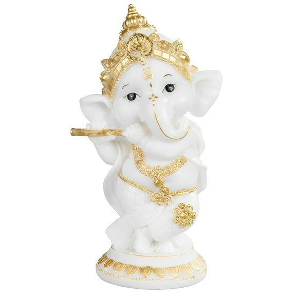 FC Design 6"H Ganesh Playing Flute Figurine Statue Sculpture Ornament Decoration Home/Room Decor and Unique Gift Ideas for Housewarming, Holidays and Birthdays