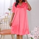 thumbnail image 1 of Camisones cortos para mujer, lencería, ropa de dormir, pijamas holgados de color liso, vestidos de mujer, 1 of 4
