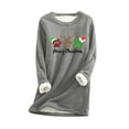 thumbnail image 1 of Birdeem Haut en Peluche Imprimé Mode de Noël pour Femmes, 1 of 1