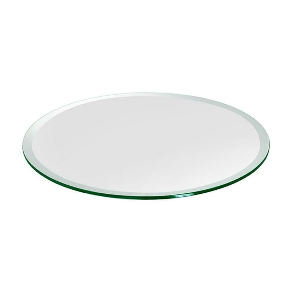 Dulles Glass Dessus de Table Rond en Verre Trempé Intérieur Extérieur 30 x 30 Pouces