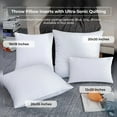 thumbnail image 3 of Peace Nest Feather Throw Pillow Inserts Set of 2, Gray, 18x18", 3 of 5